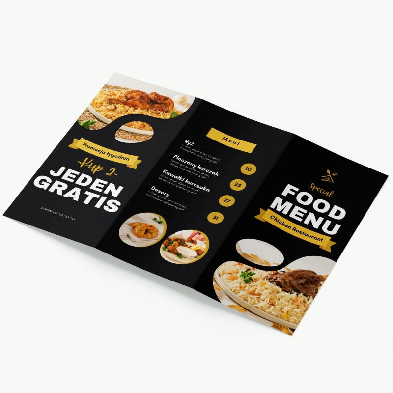 Gold Foil Folded Flyers