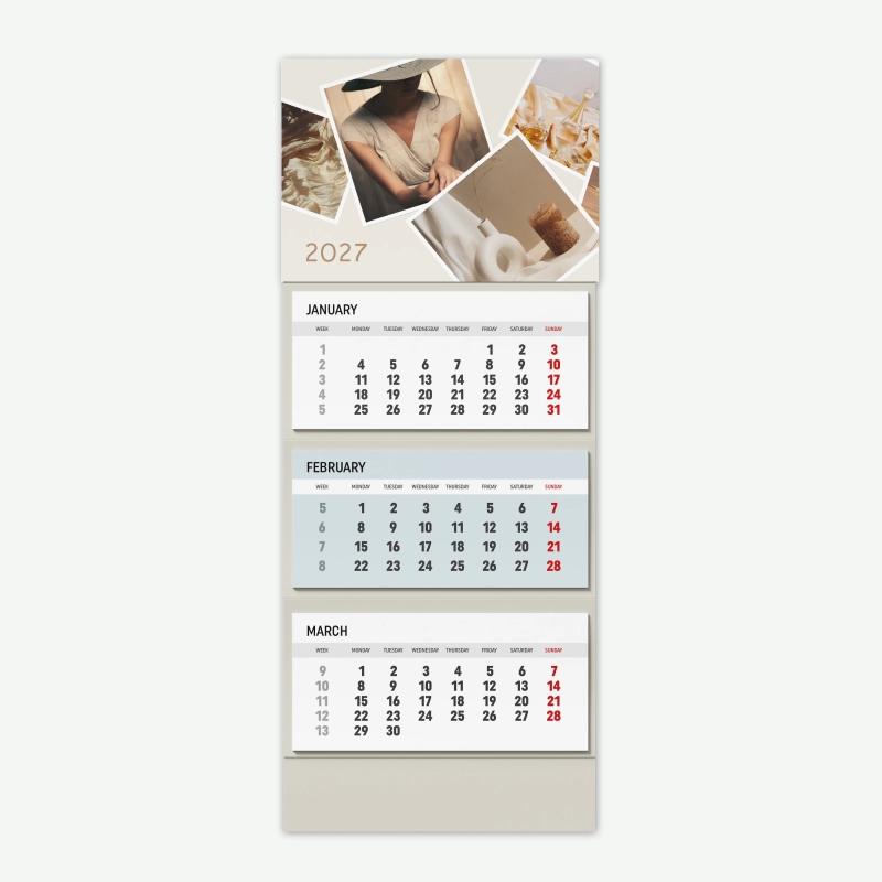 Three-Month Calendars Eco