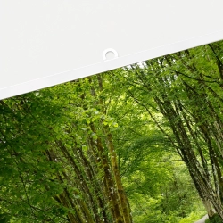 White top poster bar with a wall-mounting bracket.
