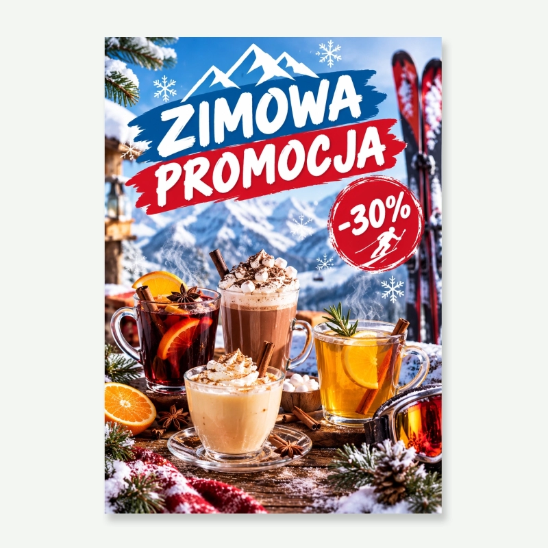 Ulotki lakierowane - zimowa promocja