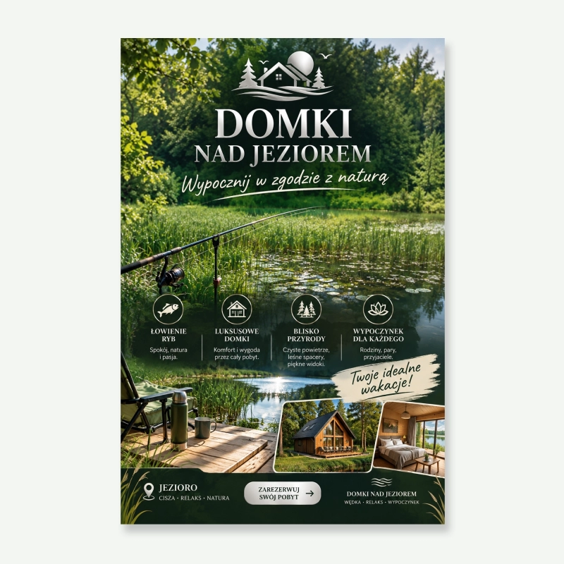 Gold Foil Flyers - cottages by the lake