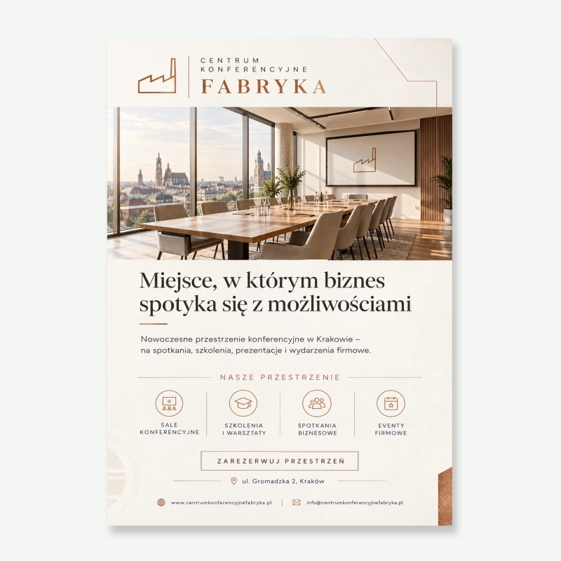 Custom Flyers - conference centre